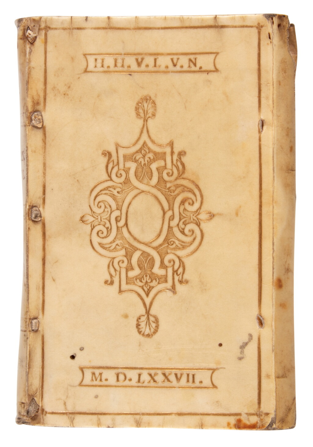 View full screen - View 1 of Lot 1068. Claudianus, Opera, Lyon, 1561, contemporary French vellum gilt for Hartmann von Liechtenstein.