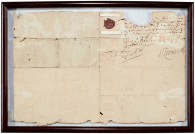 View full screen - View 1 of Lot 168. Oliver Cromwell | Document signed, a military order written two days after the Battle of Worcester, 5 September 1651.