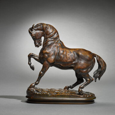 View full screen - View 1 of Lot 7. Cheval turc, No 2 (antérieur droit levé, terrasse ovale) (Turkish Horse, no. 2).
