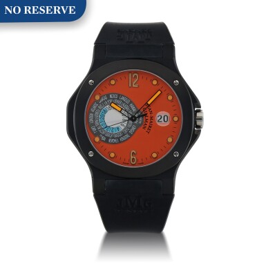 View full screen - View 1 of Lot 75. SPORT GMT PVD-COATED STAINLESS STEEL MULTI-TIME ZONE WRISTWATCH WITH DATE CIRCA 2005.