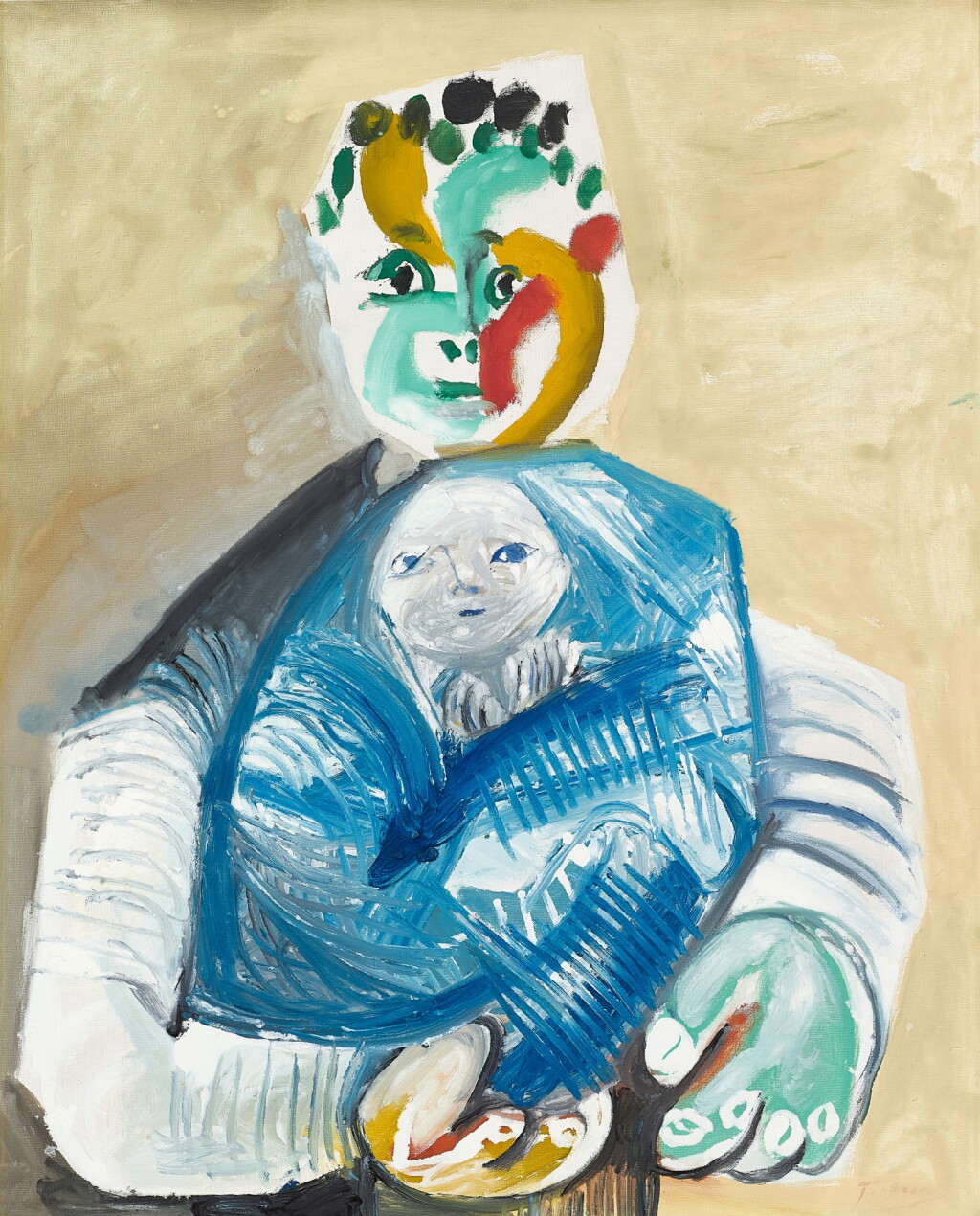 View full screen - View 1 of Lot 1033. Pablo Picasso 巴布羅・畢加索 | Homme portant un enfant 抱嬰男子.