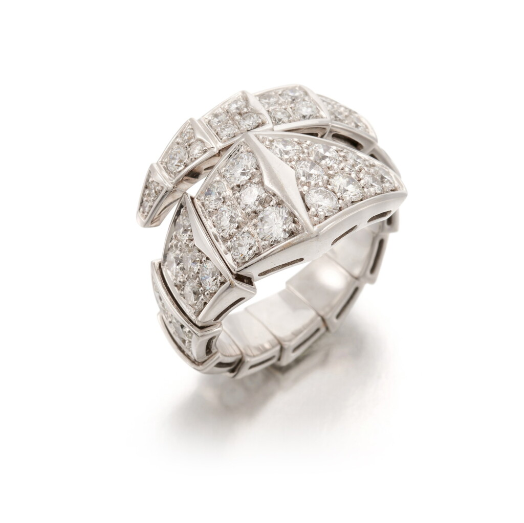 View full screen - View 1 of Lot 208. BULGARI | DIAMOND 'SERPENTI' RING (ANELLO IN DIAMANTI).