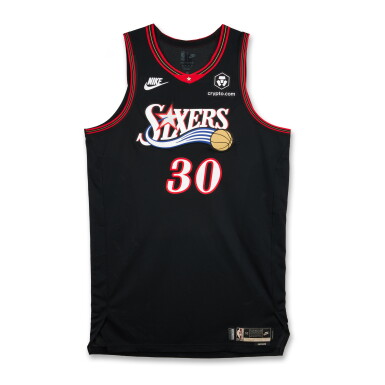 View full screen - View 1 of Lot 36. Adem Bona Philadelphia 76ers 2025-2026 Game Worn Classic Edition Jersey.