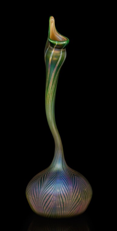 View full screen - View 1 of Lot 431. TIFFANY STUDIOS | “GOOSENECK” VASE.