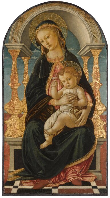 View full screen - View 1 of Lot 3. The Virgin and Child enthroned.