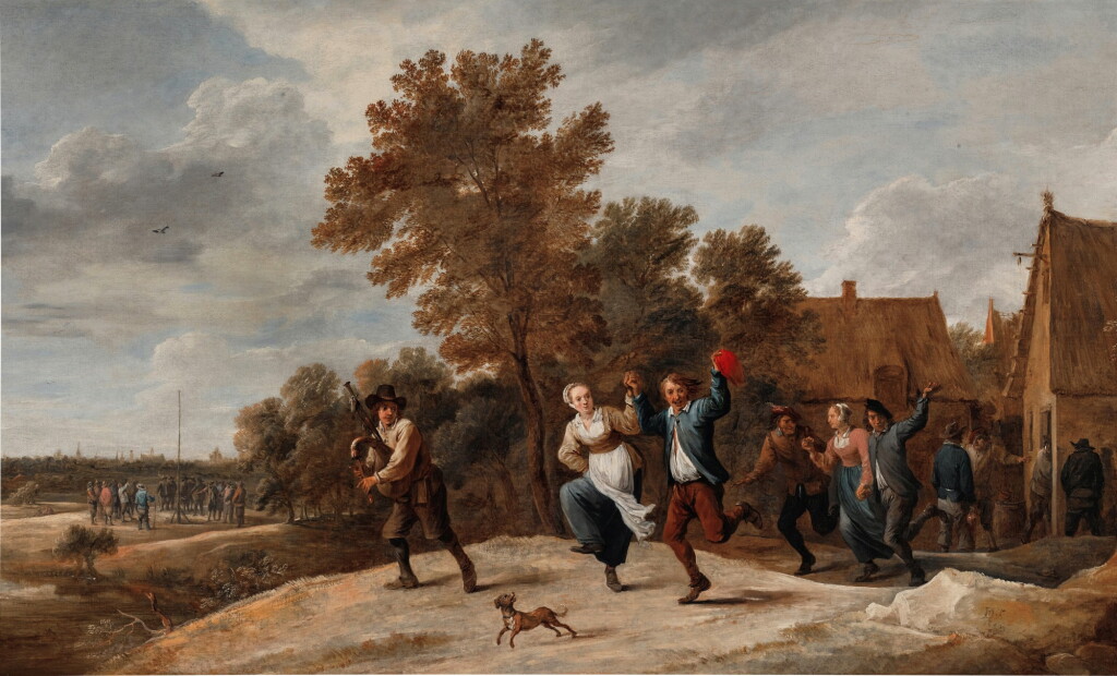 View full screen - View 1 of Lot 10. A dancing piper and his companions.