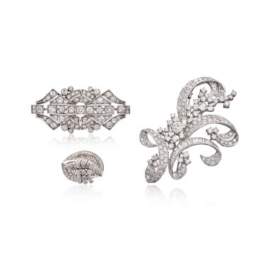 View full screen - View 1 of Lot 1917. Group of Diamond Jewellery | 鑽石 珠寶 一組.