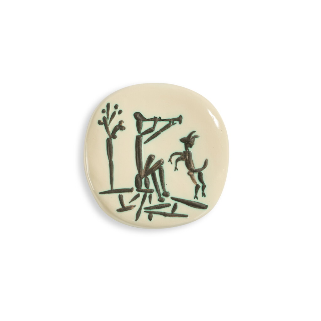 View full screen - View 1 of Lot 25. Joueur de flûte et chèvre (A. R. 382).
