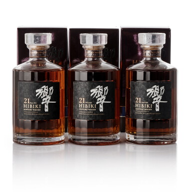 View full screen - View 1 of Lot 8285. 響 Hibiki 21 Year Old 43.0 abv NV (3 BT70).