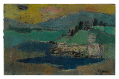 View full screen - View 1 of Lot 14. Blue Lake (Blue Landscape).
