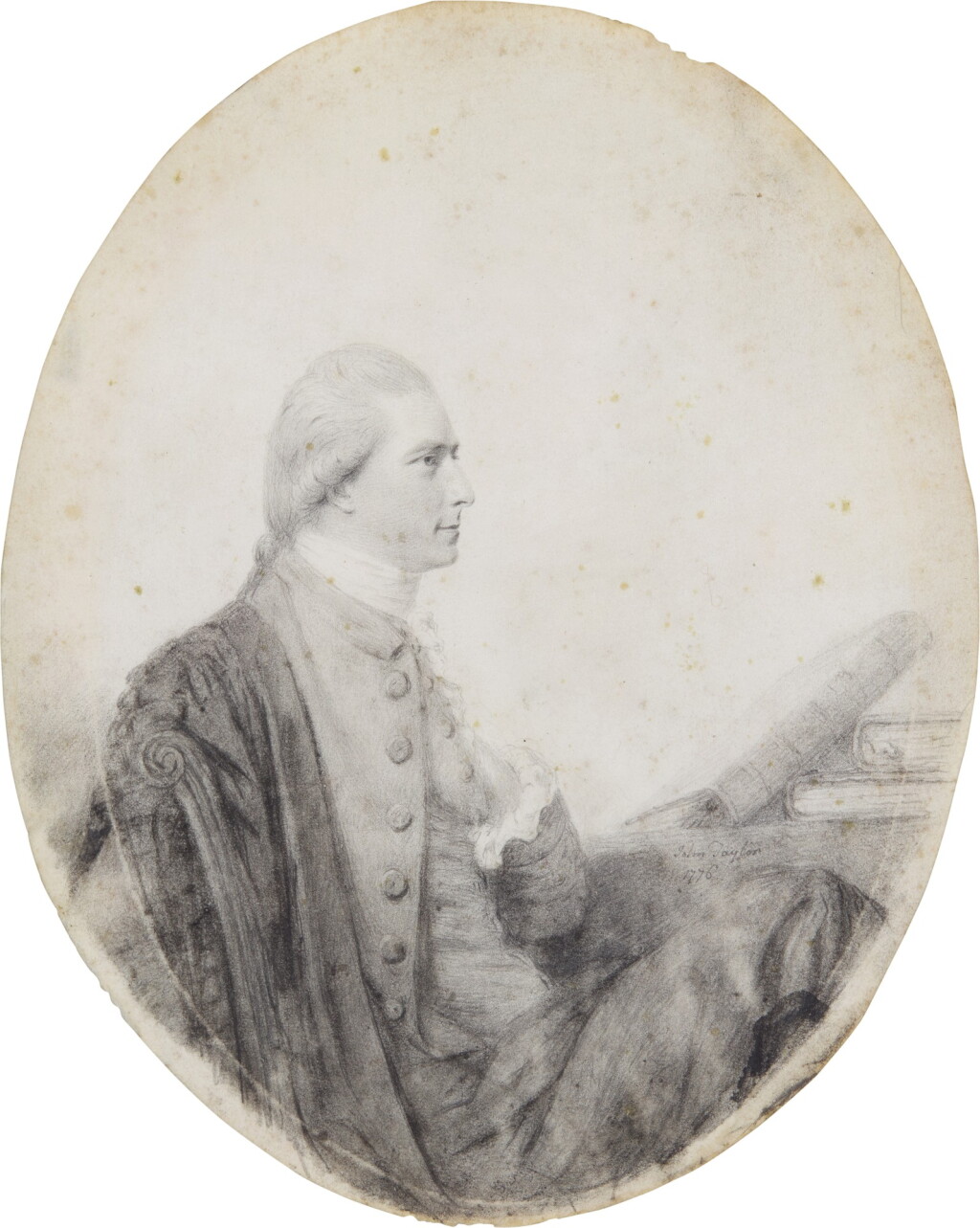 View full screen - View 1 of Lot 162. Portrait of Richard James Lawrence (1745-1830) of Davis Cove, Jamaica; together with a Portrait of James Lawrence (1747-1811) of Towerhill, Jamaica; and a portrait of a gentleman, possibly their tutor.