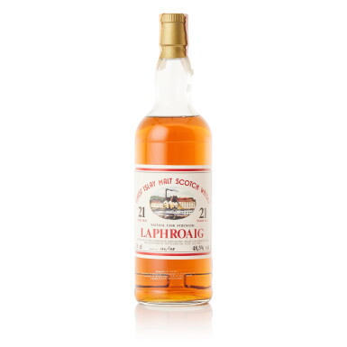 View full screen - View 1 of Lot 9525. Laphroaig Intertrade 21 Year Old Cask Strength 48.5 abv 1966 (1 BT70).