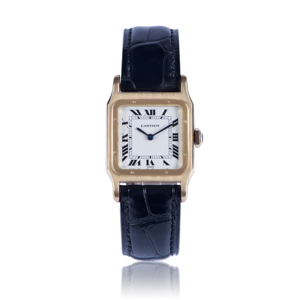 View full screen - View 1 of Lot 16. Santos Yellow gold wristwatch Circa 1975 | 卡地亞 | 「Santos」黃金腕錶,約1975年製.