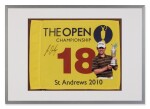 2010 Open Championship Flag | Signed by Winner Louis Oosthuizen