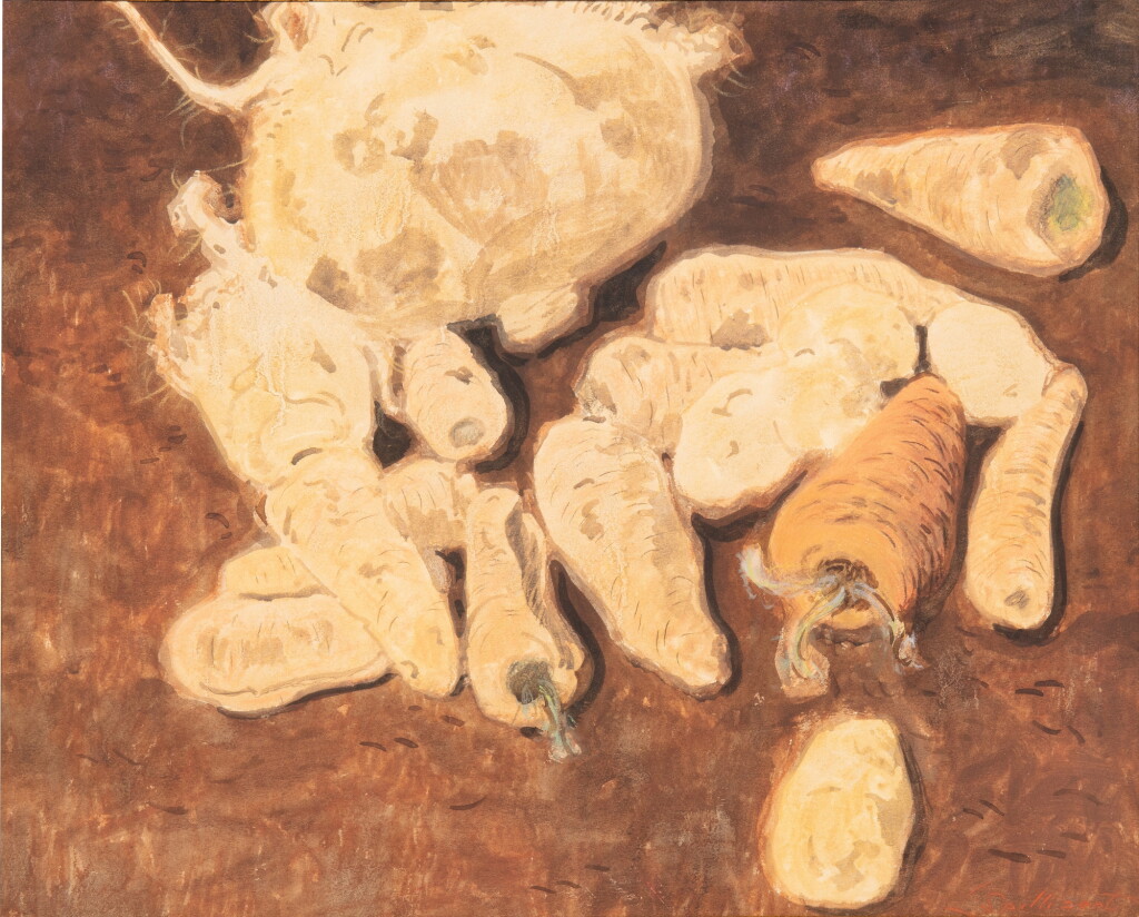 View full screen - View 1 of Lot 325. Nature morte aux navets et carottes.