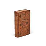 Abravanel, Philosophie d'amour, Lyon, 1551, contemporary French polychrome strapwork binding for "Marguerite"