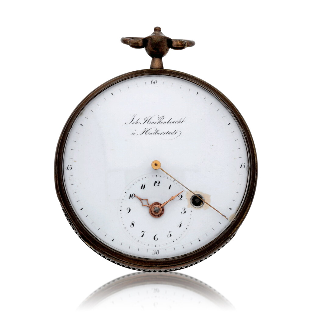 View full screen - View 1 of Lot 153. A silver watch with pouzait-type lever escapement and dead beat centre seconds Circa 1800, no. 10136.