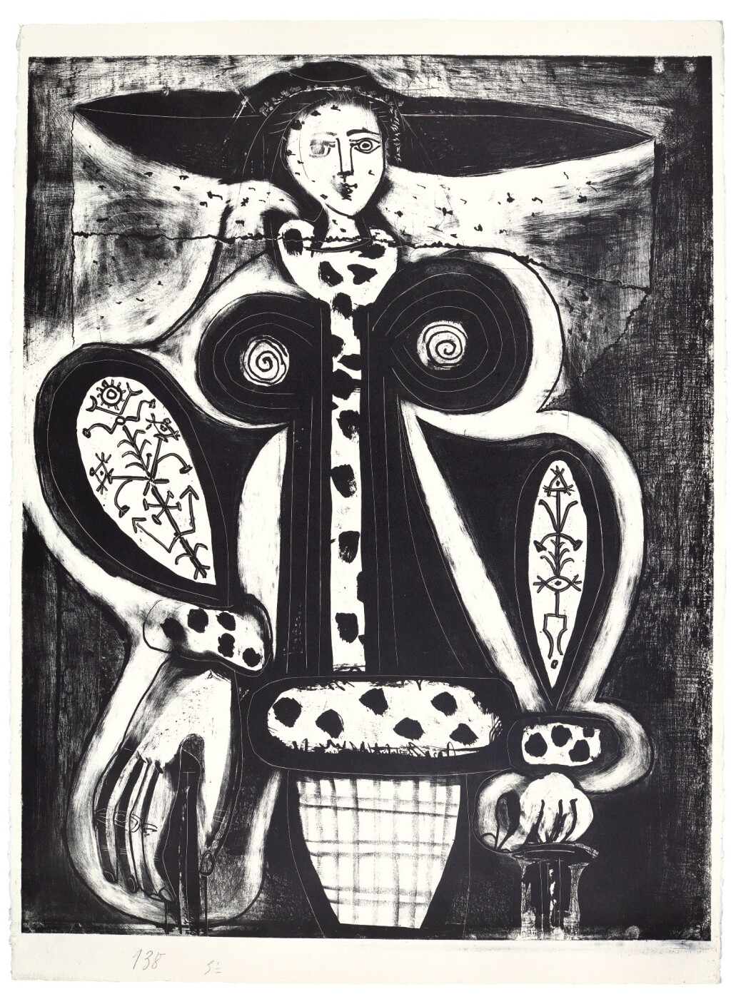 View full screen - View 1 of Lot 122. PABLO PICASSO | LA FEMME AU FAUTEUIL (B. 1353; M. 138).