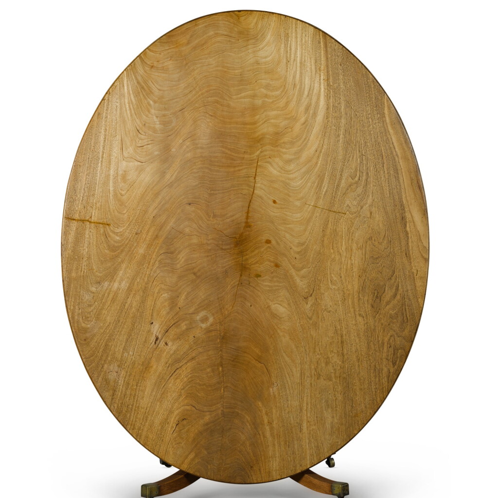 View full screen - View 1 of Lot 53. A Regency mahogany oval breakfast table, early 19th century.