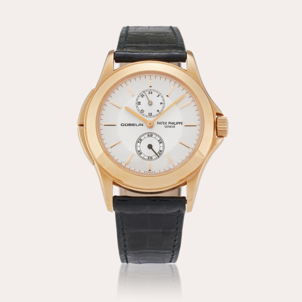 View full screen - View 1 of Lot 137. Reference 5134R-010 Travel Time 'Gübelin 150th Anniversary’ | Retailed by Gübelin: A pink gold dual time wristwatch with 24-hour indication, Circa 2004.