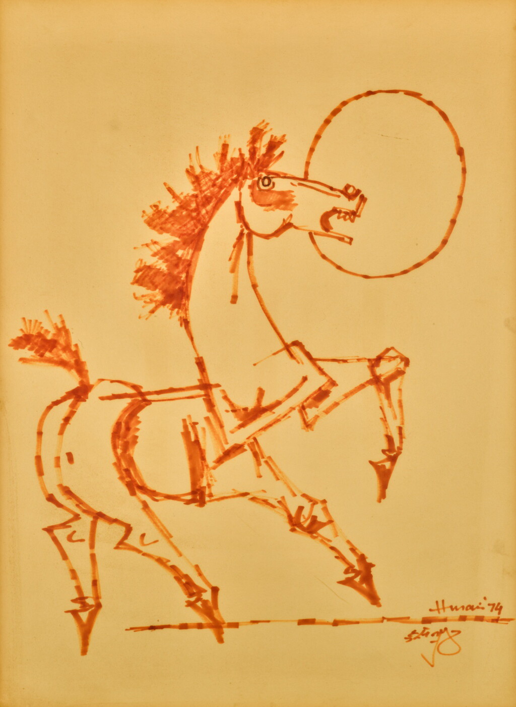 View full screen - View 1 of Lot 23. MAQBOOL FIDA HUSAIN | UNTITLED (HORSE).