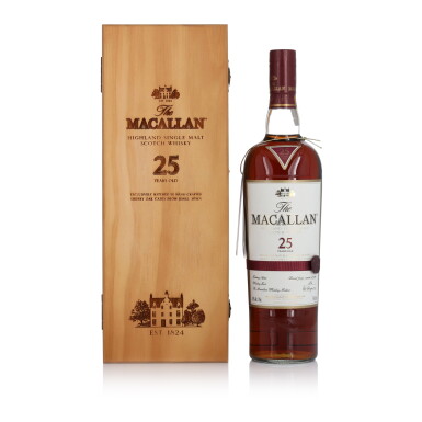 View full screen - View 1 of Lot 1038. The Macallan 25 Year Old Sherry Oak 43.0 abv NV (1 bt 75cl).