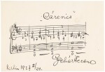 Album with c.160 entries by Stravinsky, Strauss, Bartók, Rachmaninov, Prokofiev and a quotation by Lehár, 1927-1937
