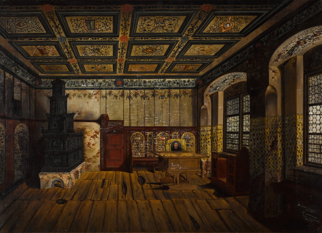 View full screen - View 1 of Lot 180. Interior of the study in the house of Martin Luther.