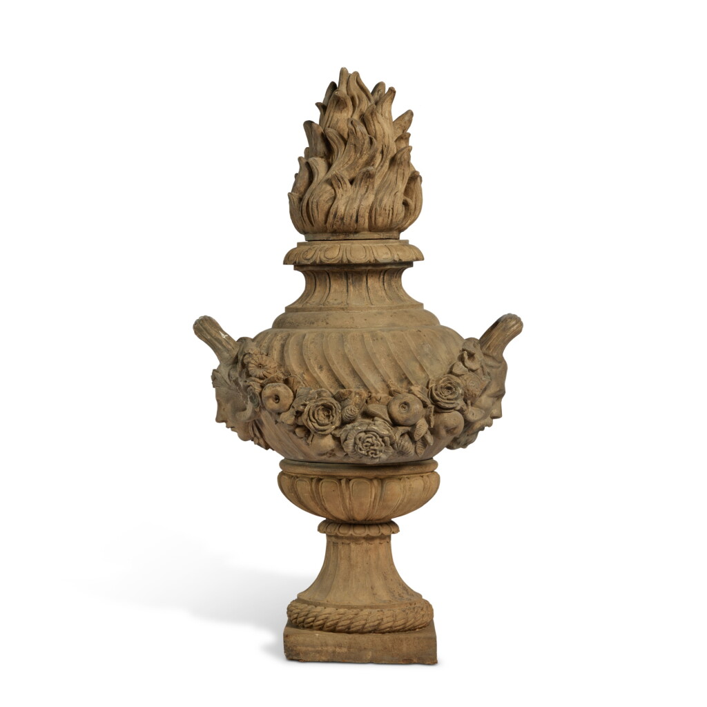 View full screen - View 1 of Lot 105. Coade Stone Covered Urn, 19th century.