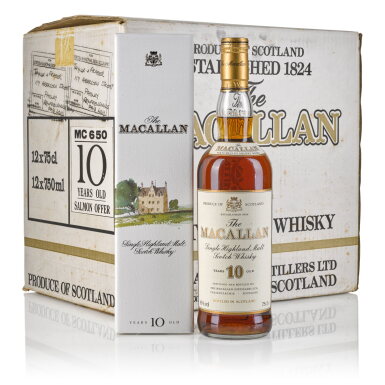View full screen - View 1 of Lot 22. The Macallan 10 Year Old 43.0 abv NV (12 Bottles 75cl).