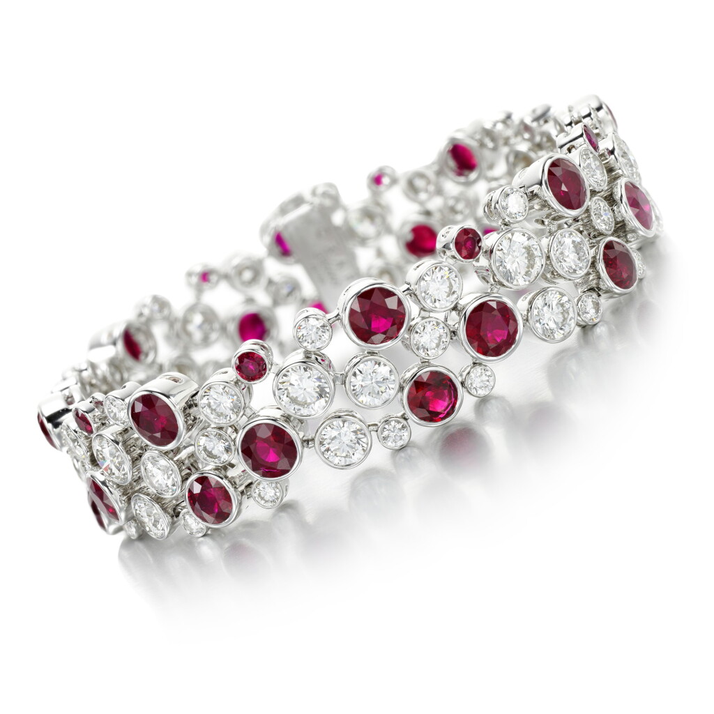View full screen - View 1 of Lot 69. GRAFF | RUBY AND DIAMOND BRACELET.