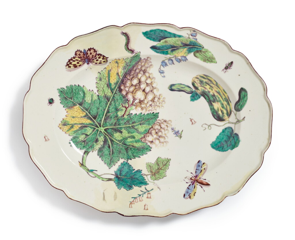 View full screen - View 1 of Lot 162. A CHELSEA 'HANS SLOANE' OVAL PLATTER, CIRCA 1755.