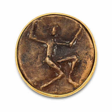 View full screen - View 1 of Lot 99. Untitled Medallion (Man with Raised Arms).