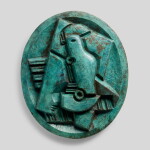 Arlequin à la mandoline dans un ovale
