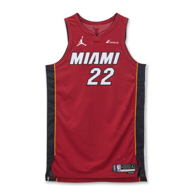 View full screen - View 1 of Lot 103. Jimmy Butler Miami Heat 2023-2024 Game Worn Statement Edition Jersey | Double-Double.