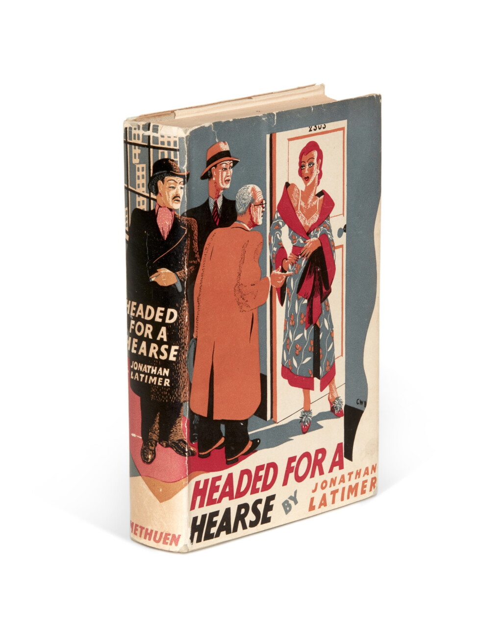 View full screen - View 1 of Lot 137. Jonathan Latimer | Headed for a Hearse, 1936, first English edition.