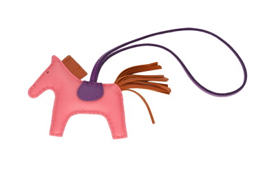 View full screen - View 1 of Lot 139. Rose Candy, Ultraviolet and Gold Rodeo Charm in Milo Lambskin Leather, 2019.