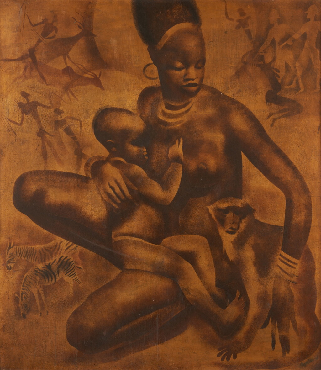 View full screen - View 1 of Lot 70. Mother and Child.