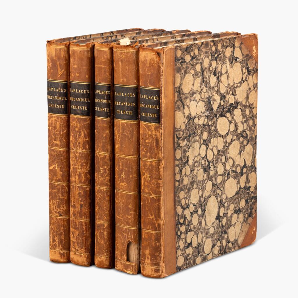 View full screen - View 1 of Lot 133. Laplace, Pierre Simon | Traité de Mécanique Céleste, Paris, 1798–1827, first edition.