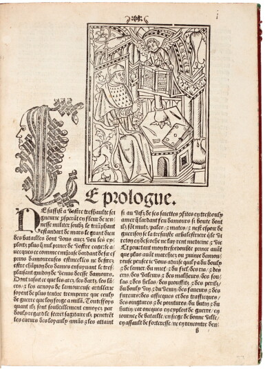View full screen - View 1 of Lot 198. Guillaume de Lorris, Romant de la Rose moralisé, Lyon, 1503, later half red morocco.