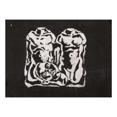 View full screen - View 1 of Lot 51. LUIS FRANGELLA | UNTITLED (TWO TORSOS AND ONE HEAD).