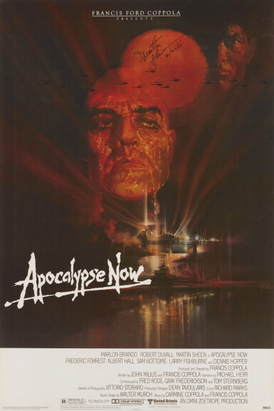 View full screen - View 1 of Lot 204. APOCALYPSE NOW (1979) POSTER, US, SIGNED BY MICHAEL SHEEN.