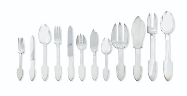 View full screen - View 1 of Lot 580. Part of a flatware service, circa 1940.