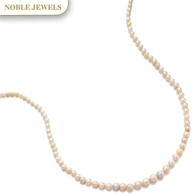 View full screen - View 1 of Lot 162. NATURAL PEARL NECKLACE.