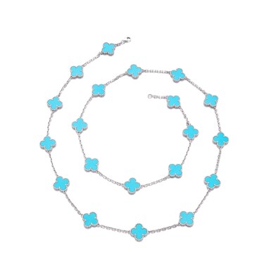 View full screen - View 1 of Lot 790. Turquoise sautoir, 'Vintage Alhambra'.