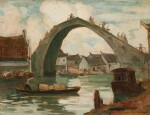 Maurice Menardeau 毛利斯·美納德 | Scene de Port dans le Sud de la Chine (Boat Quay Scene in South of China) 南中國的碼頭景象