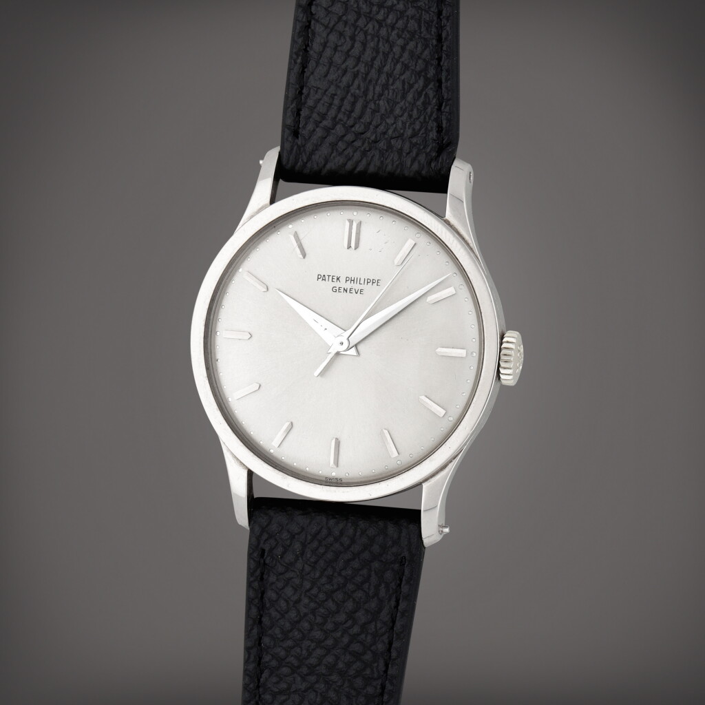 View full screen - View 1 of Lot 225. Grande Calatrava, Reference 570G | A white gold wristwatch | Circa 1966.