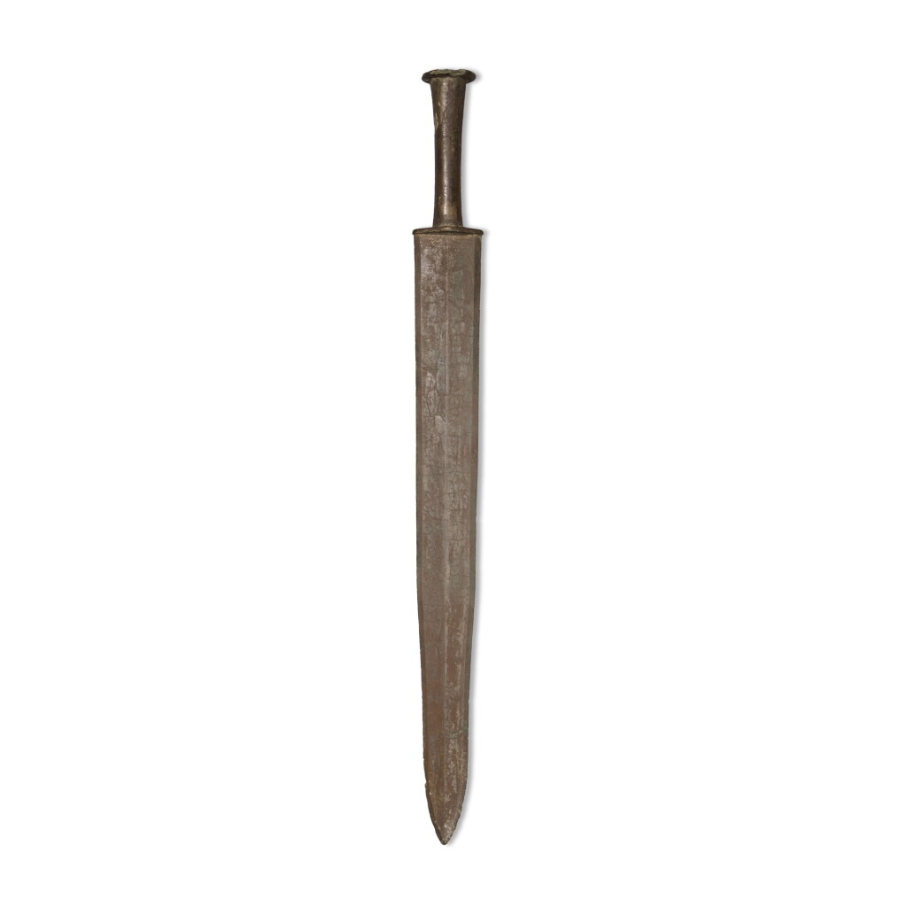 View full screen - View 1 of Lot 1221. An archaic bronze sword, Eastern Zhou dynasty | 東周 青銅劍.