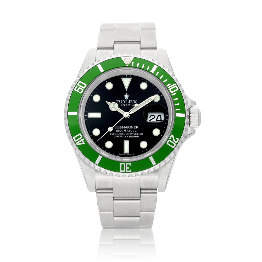 View full screen - View 1 of Lot 2121. Submariner "Kermit", Reference 16610LV | A brand new stainless steel wristwatch with date and bracelet, Circa 2007 | 勞力士 | Submariner "Kermit" 型號16610LV | 全新精鋼鏈帶腕錶,備日期顯示,約2007年製.