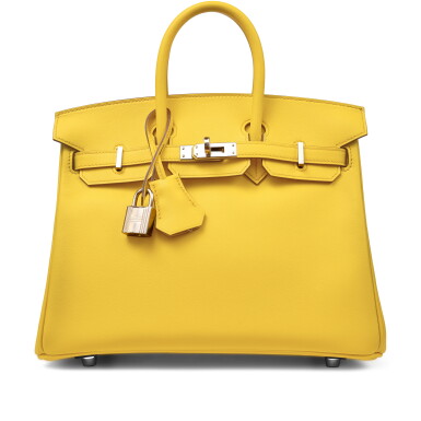 View full screen - View 1 of Lot 37. Jaune de Naples Swift Birkin 25 Palladium Hardware, 2023.